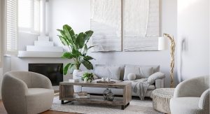 minimal bohemian livingroom